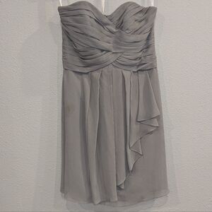 David's Bridal Size 10 Misty Gray Strapless dress